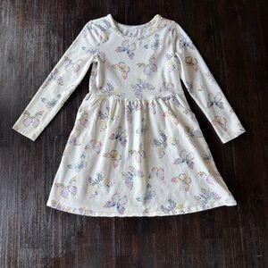 GAP Kids Floral Butterfly Long-Sleeve Dress - Cream and Multicolor